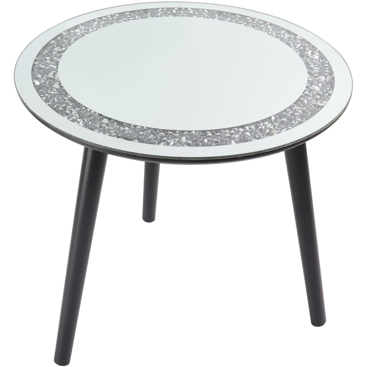 Circular Crystal Effect Coffee Table - Silver / Black – image 2