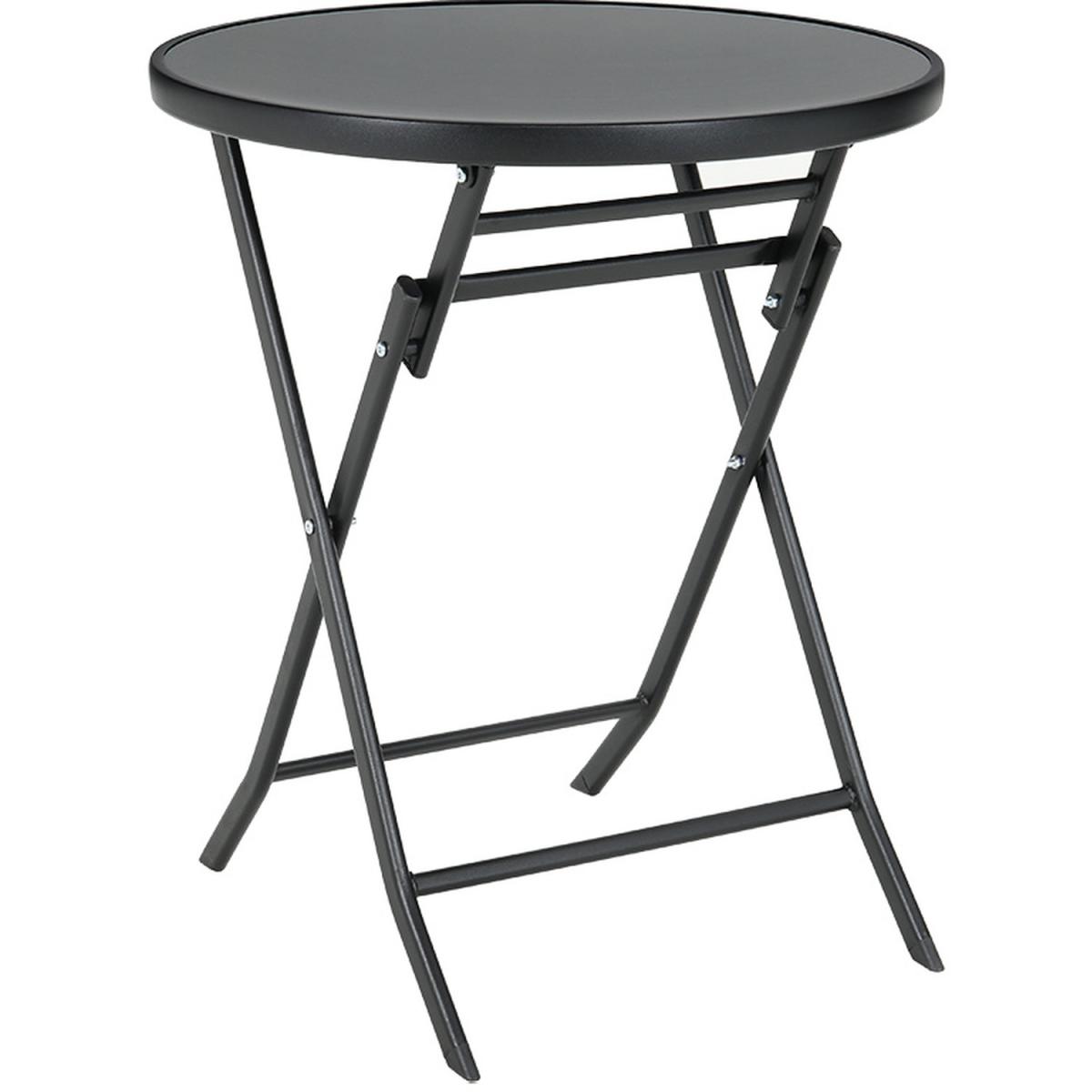 Folding Metal Coffee Table - Black / 60cm – image 4