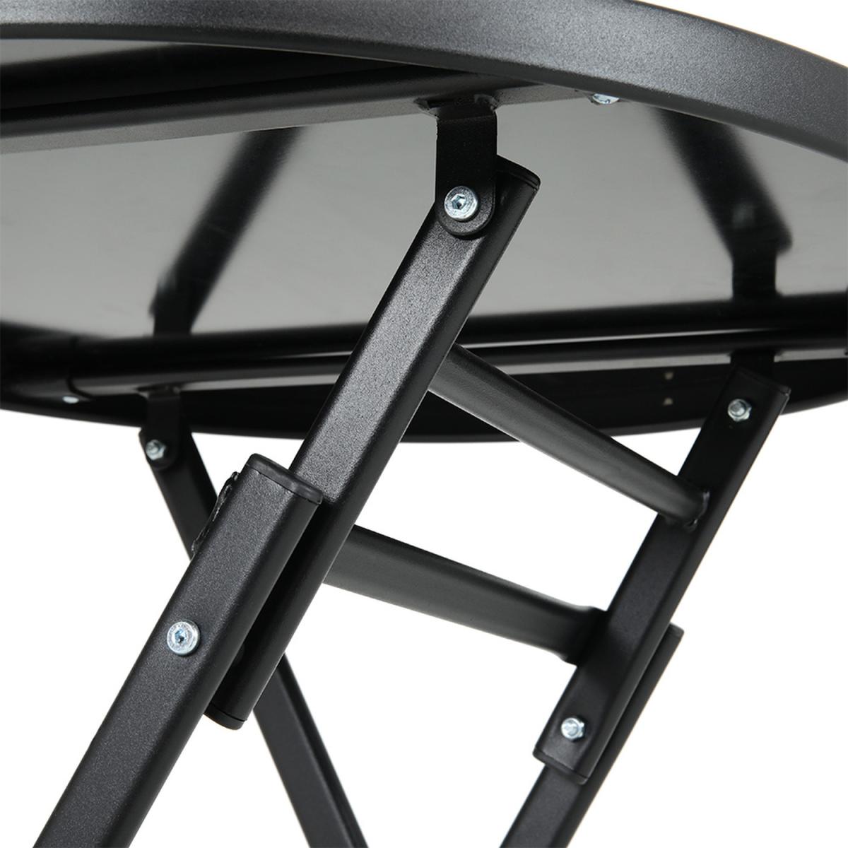 Folding Metal Coffee Table - Black / 60cm – image 5