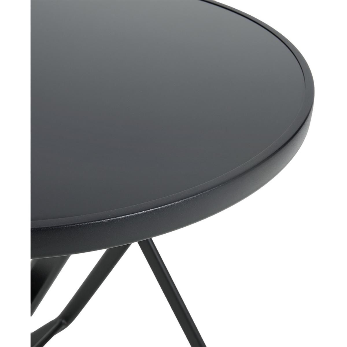 Folding Metal Coffee Table - Black / 60cm – image 6