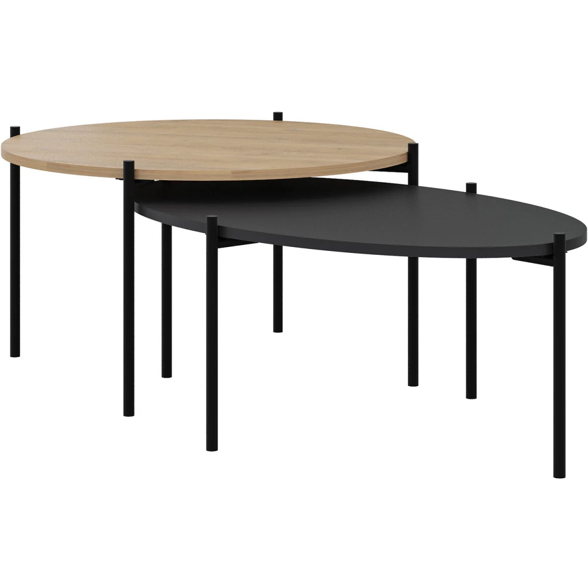 Odelia Coffee Table - Oak, Silky Black – image 2