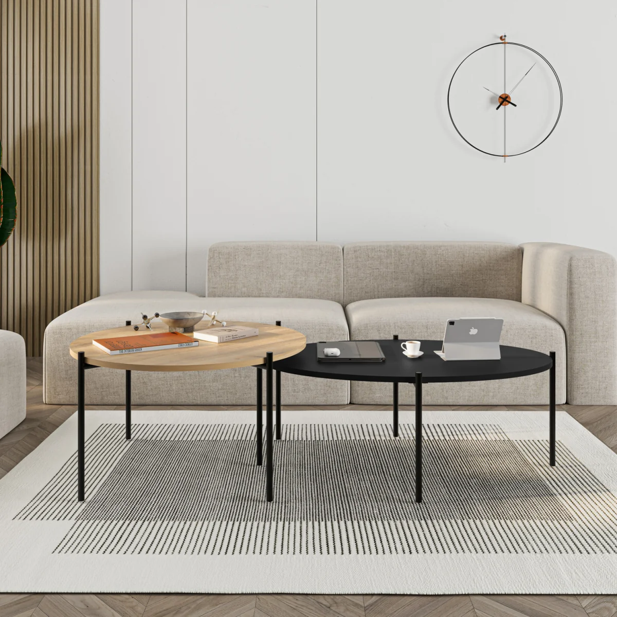 Odelia Coffee Table - Oak, Silky Black – image 3