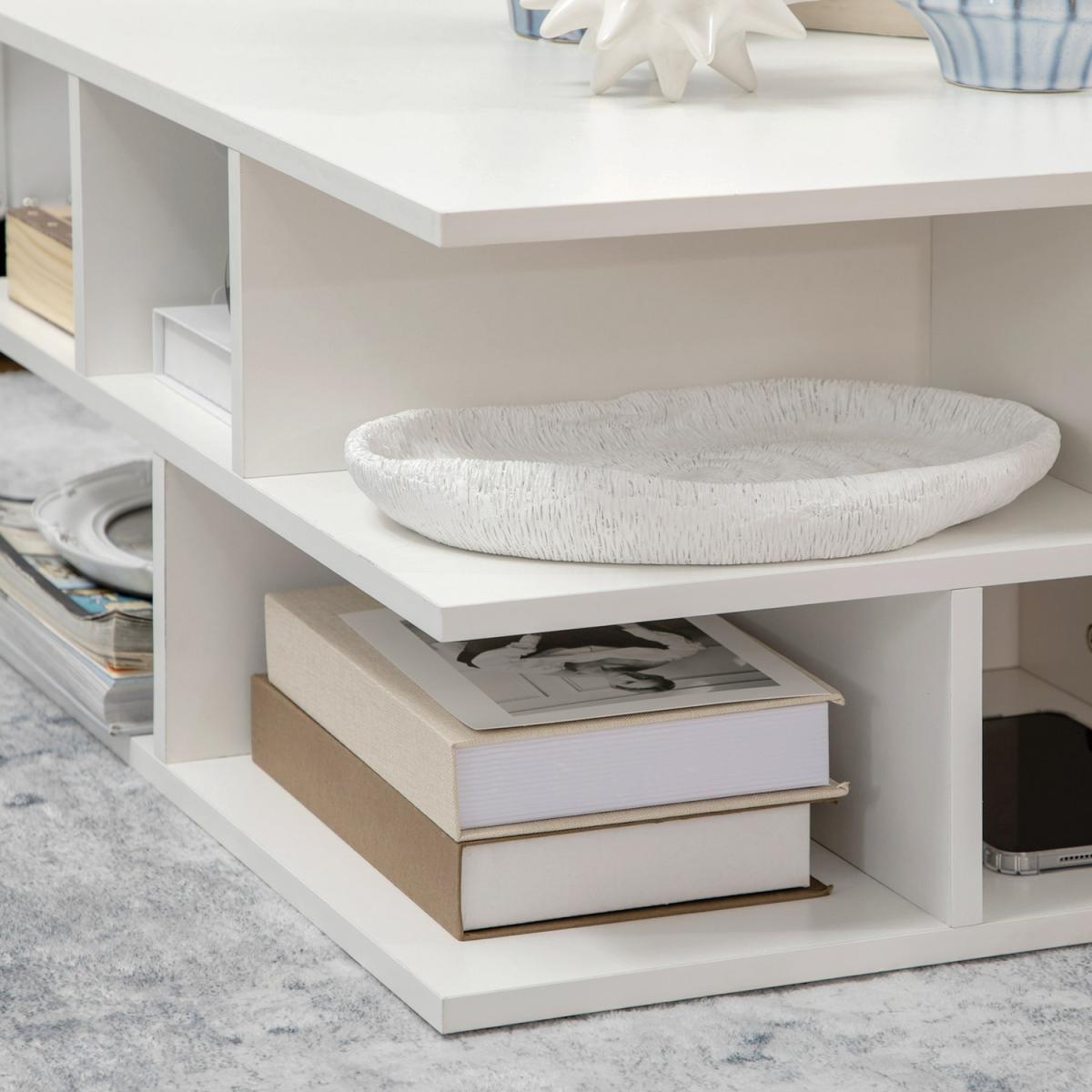 Square Coffee Tables for Living Room, Modern Cocktail Table - Grey – image 11