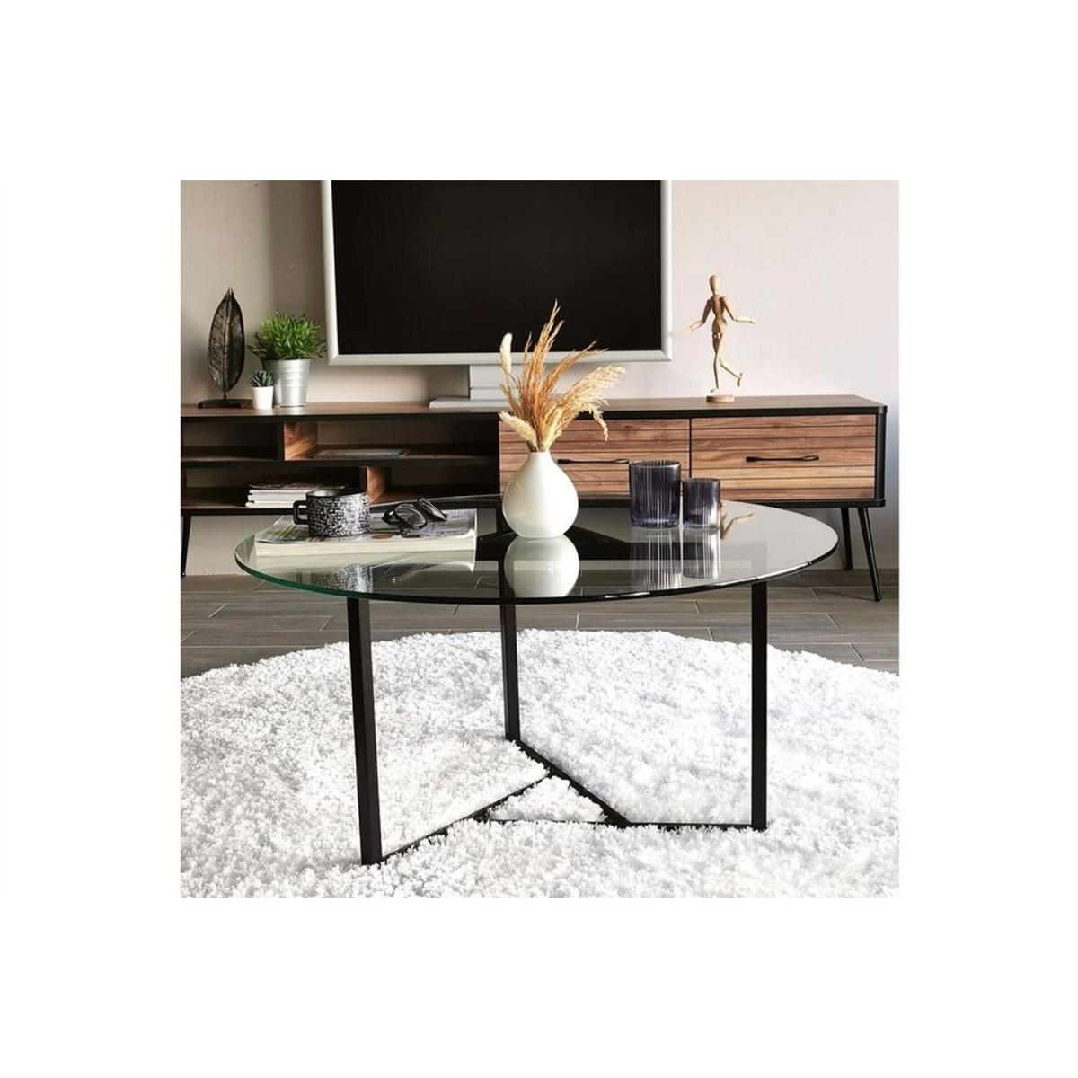 Trio Coffee Table - Transparent & Black – image 2