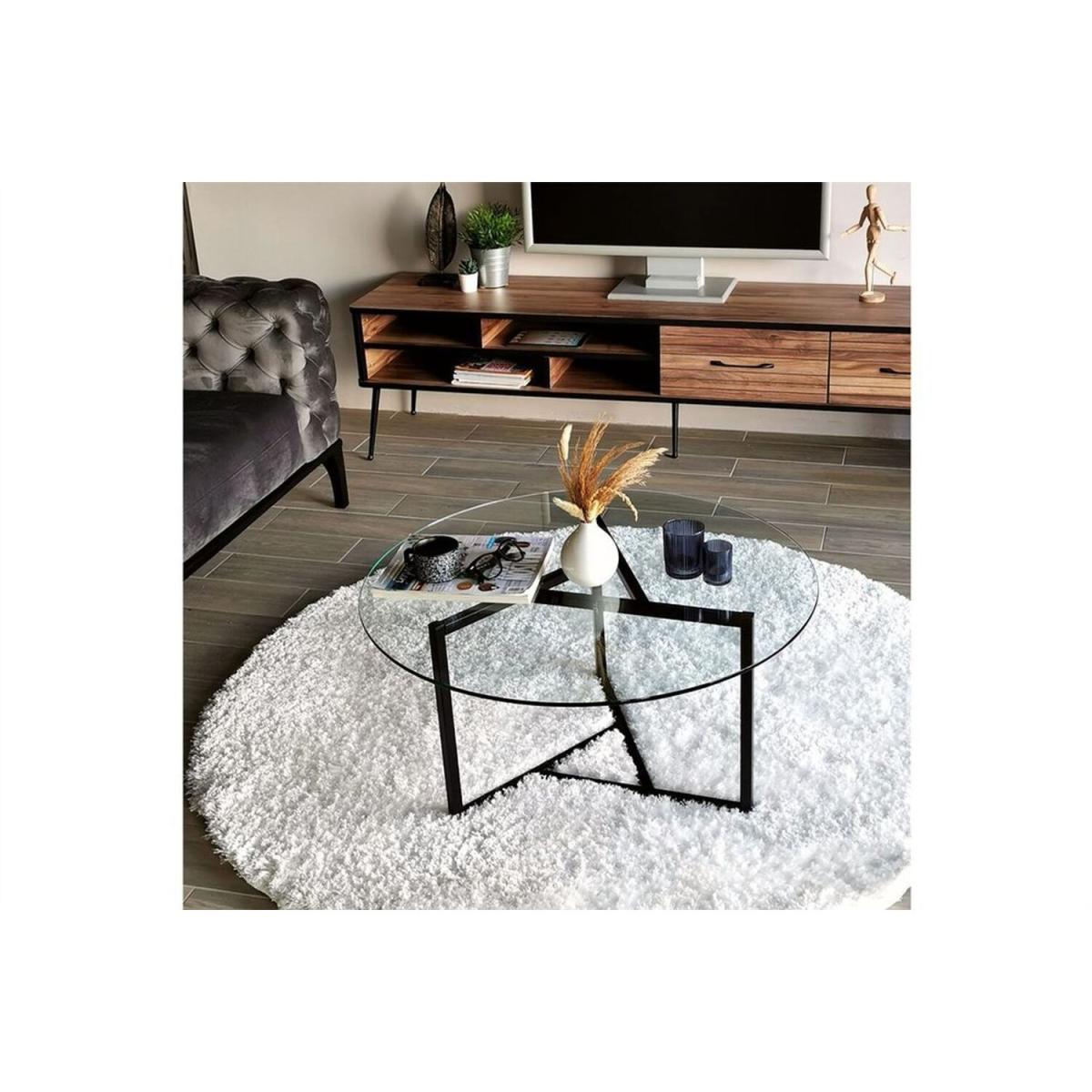 Trio Coffee Table - Transparent & Black – image 3