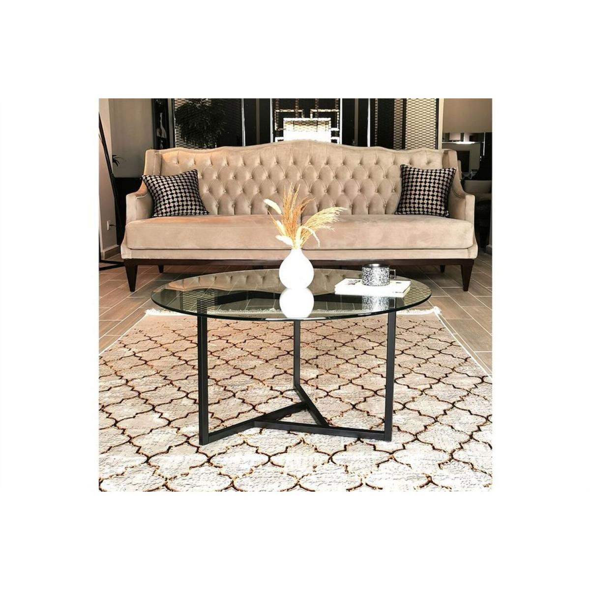 Trio Coffee Table - Transparent & Black – image 4
