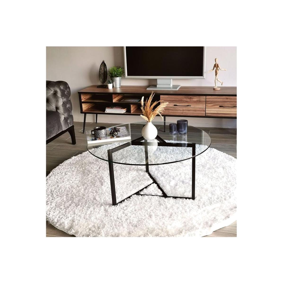 Trio Coffee Table - Transparent & Black – image 1