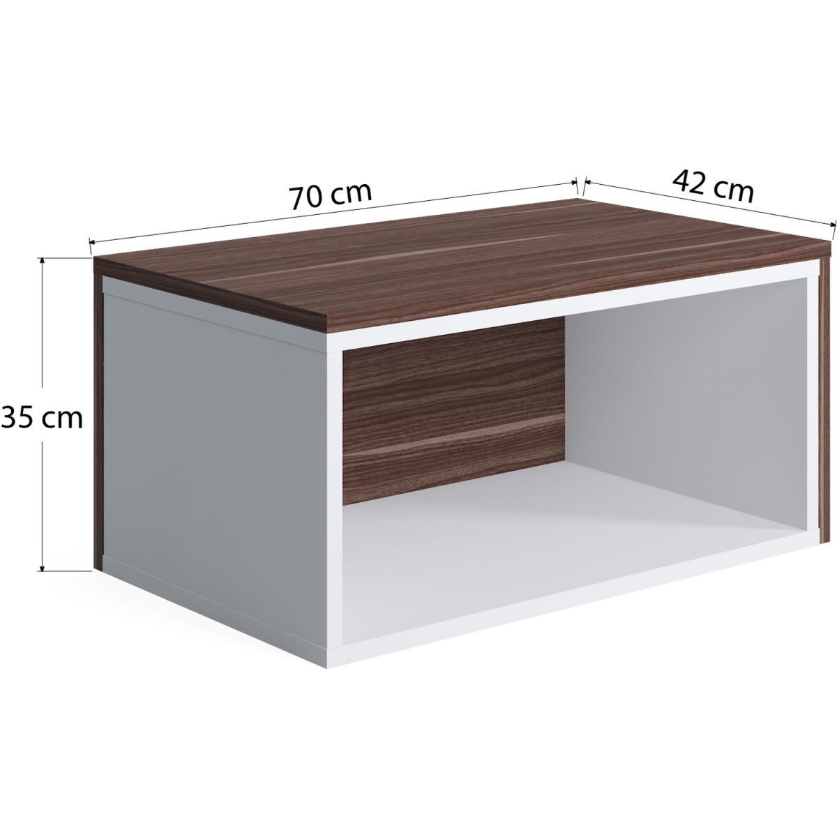 Felica Adjustable 2 Colour Coffee Table - Ruumstore - Walnut/White – image 2