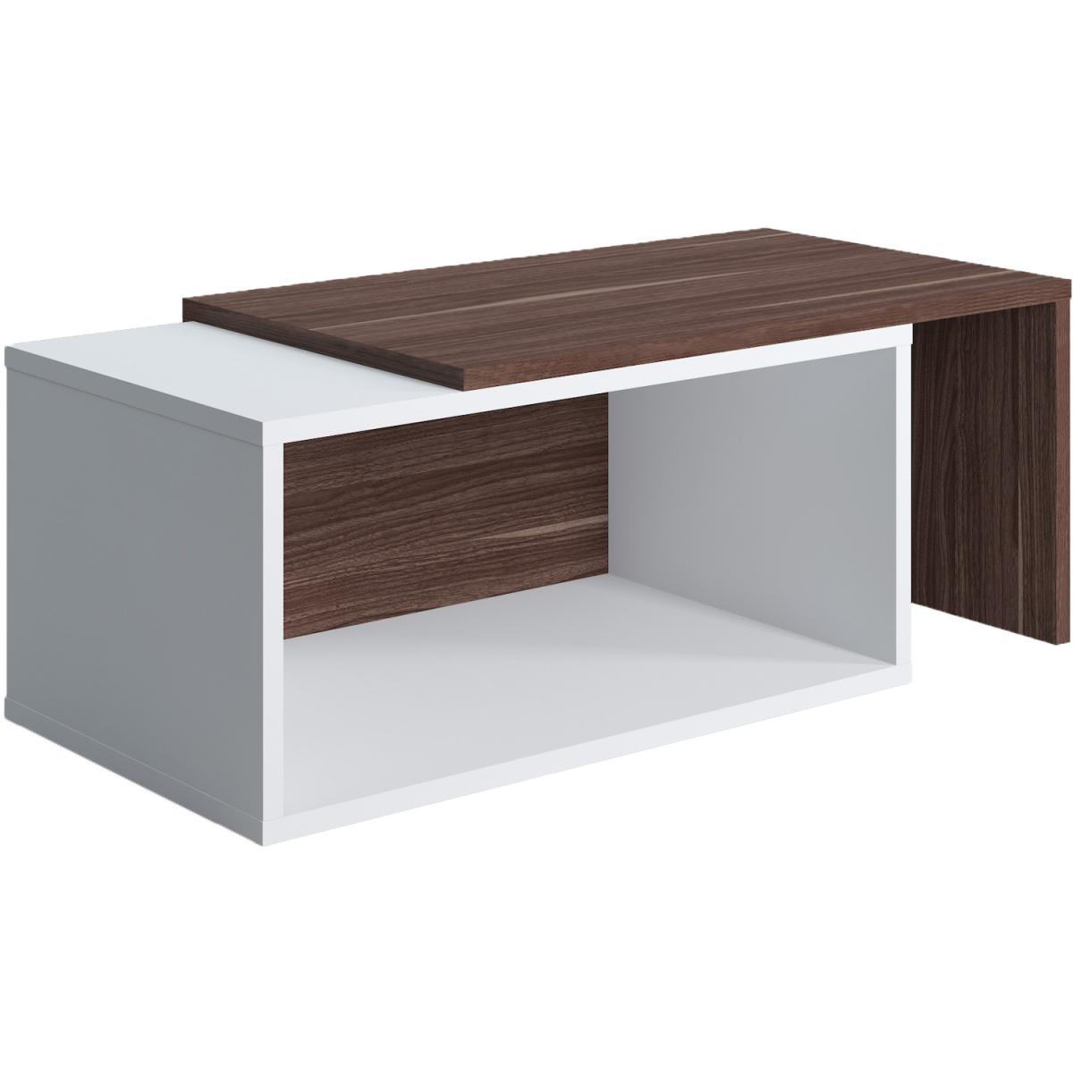 Felica Adjustable 2 Colour Coffee Table - Ruumstore - Walnut/White – image 5