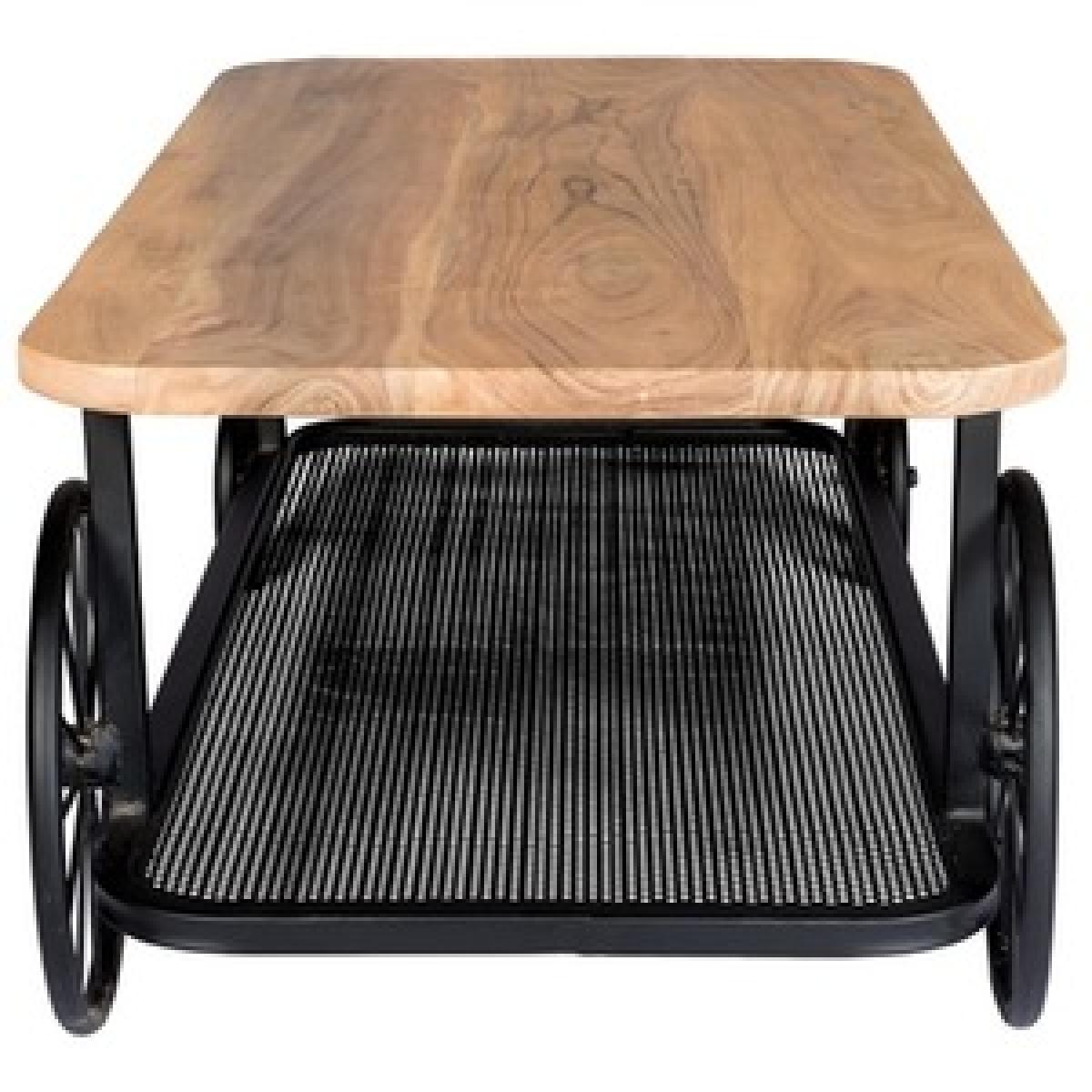 Industrial Creative Craft Inspiration Wheel Coffee Table - Light Wood – image 5