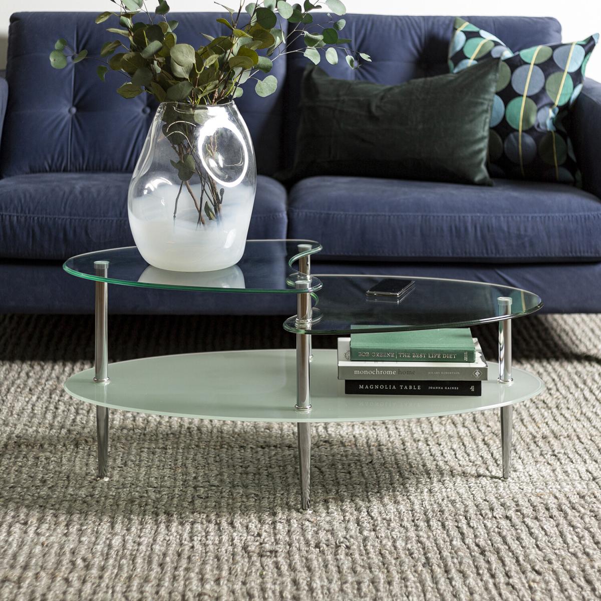 Arturo Glass Coffee Table - Silver – image 3