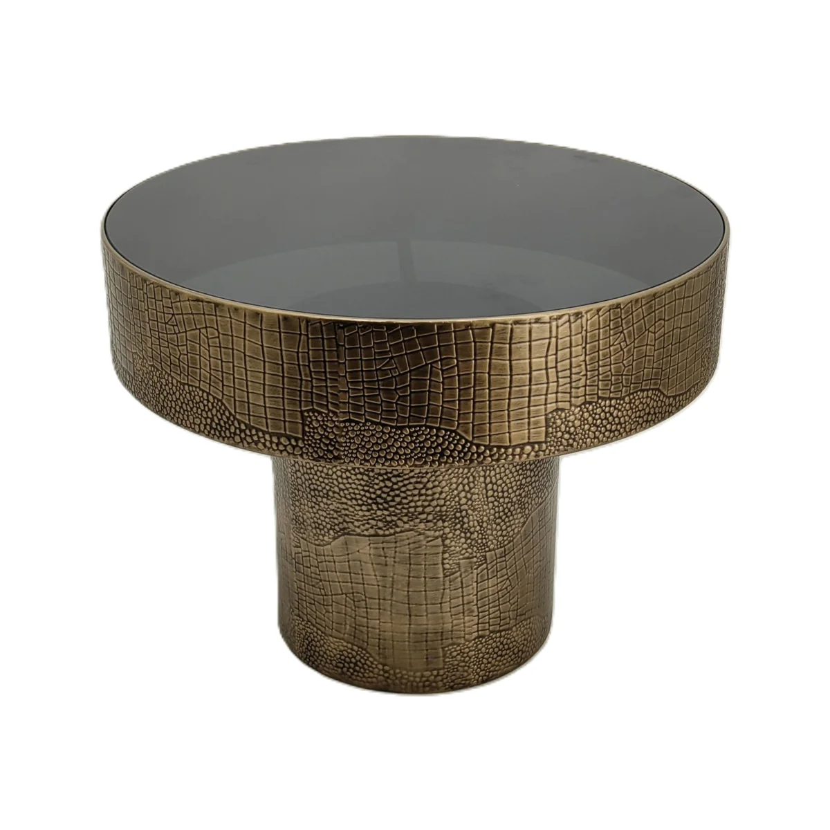 7seas Sculvera Vervane Handmade Glass And Metal Coffee Table - Antique Bronze – image 1