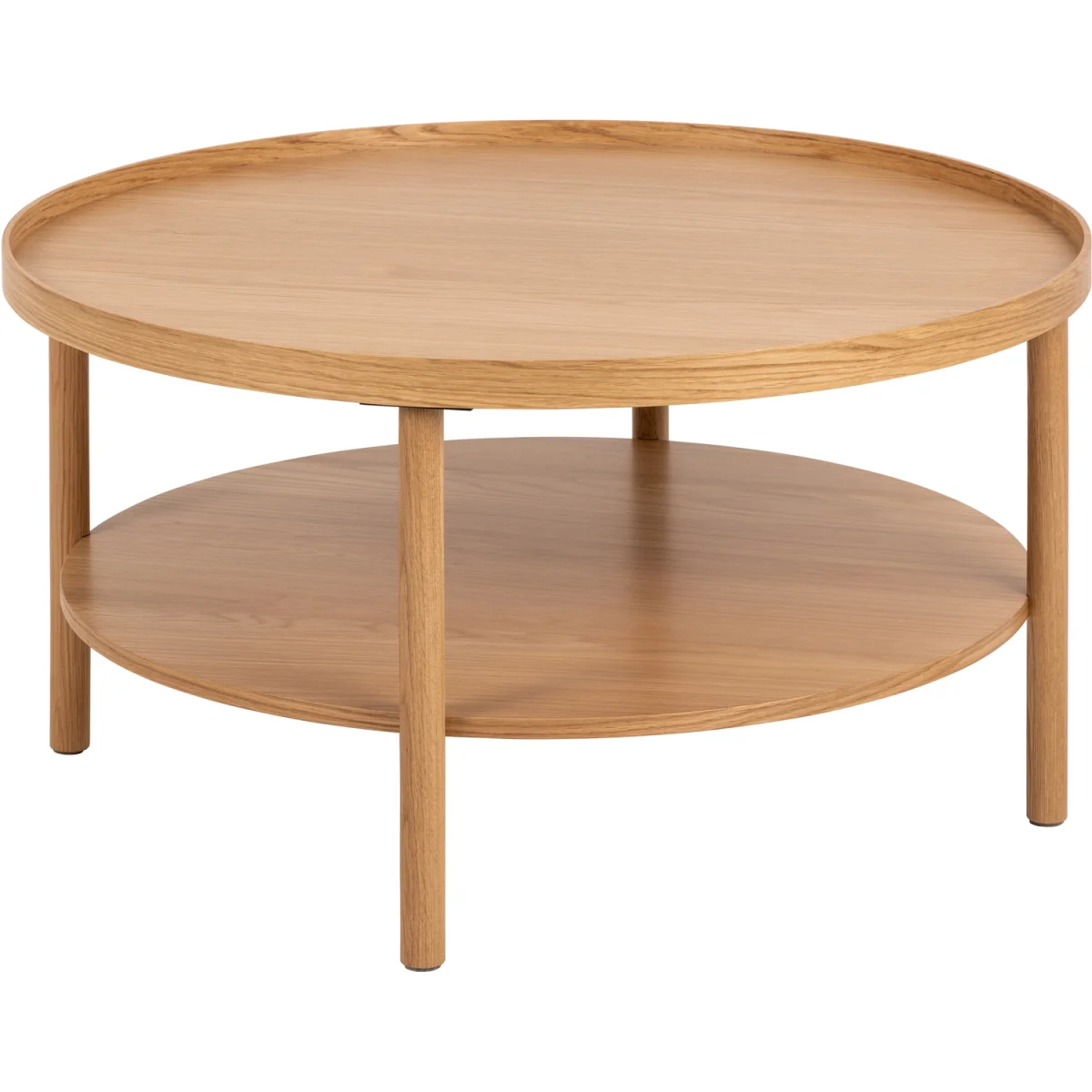 Banbury Round Coffee Table in Oak 80x42cm - Oak – image 2