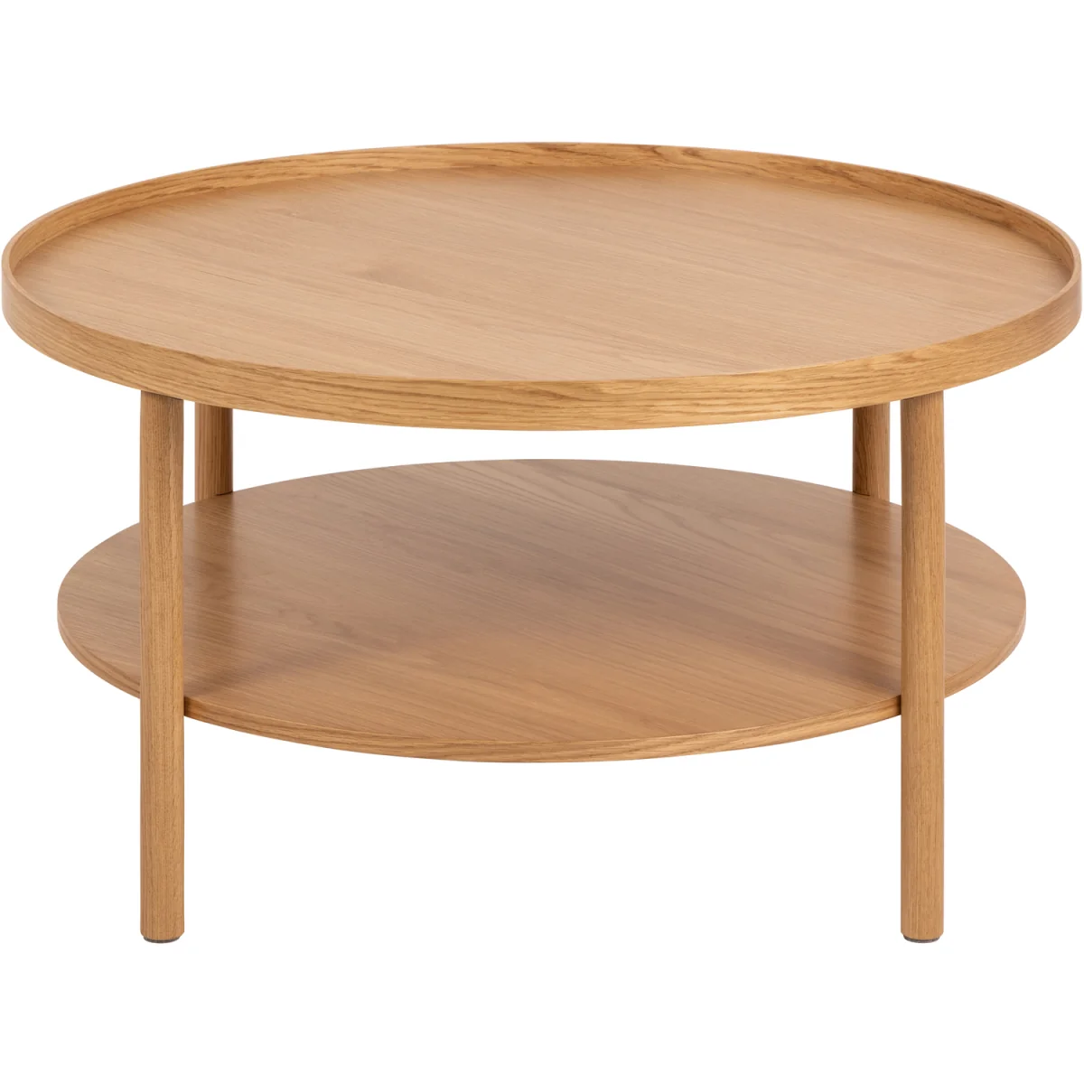 Banbury Round Coffee Table in Oak 80x42cm - Oak – image 3