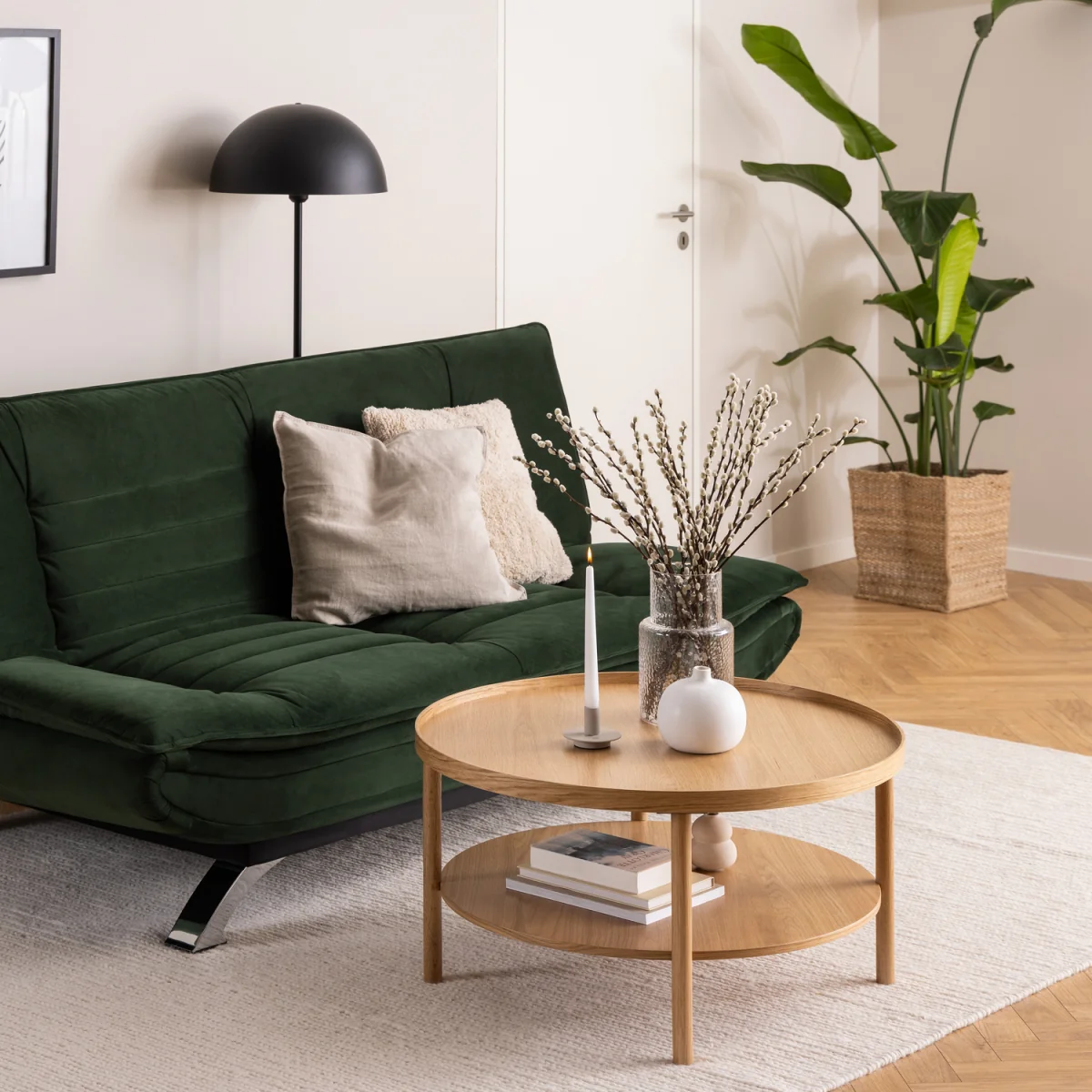 Banbury Round Coffee Table in Oak 80x42cm - Oak – image 4