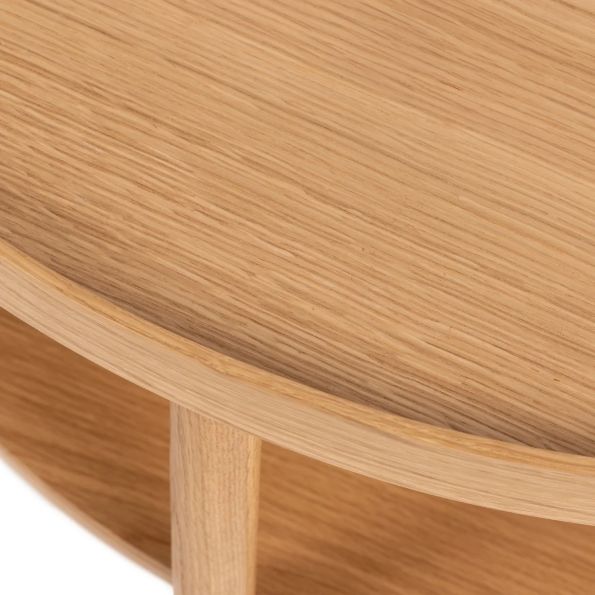 Banbury Round Coffee Table in Oak 80x42cm - Oak – image 6