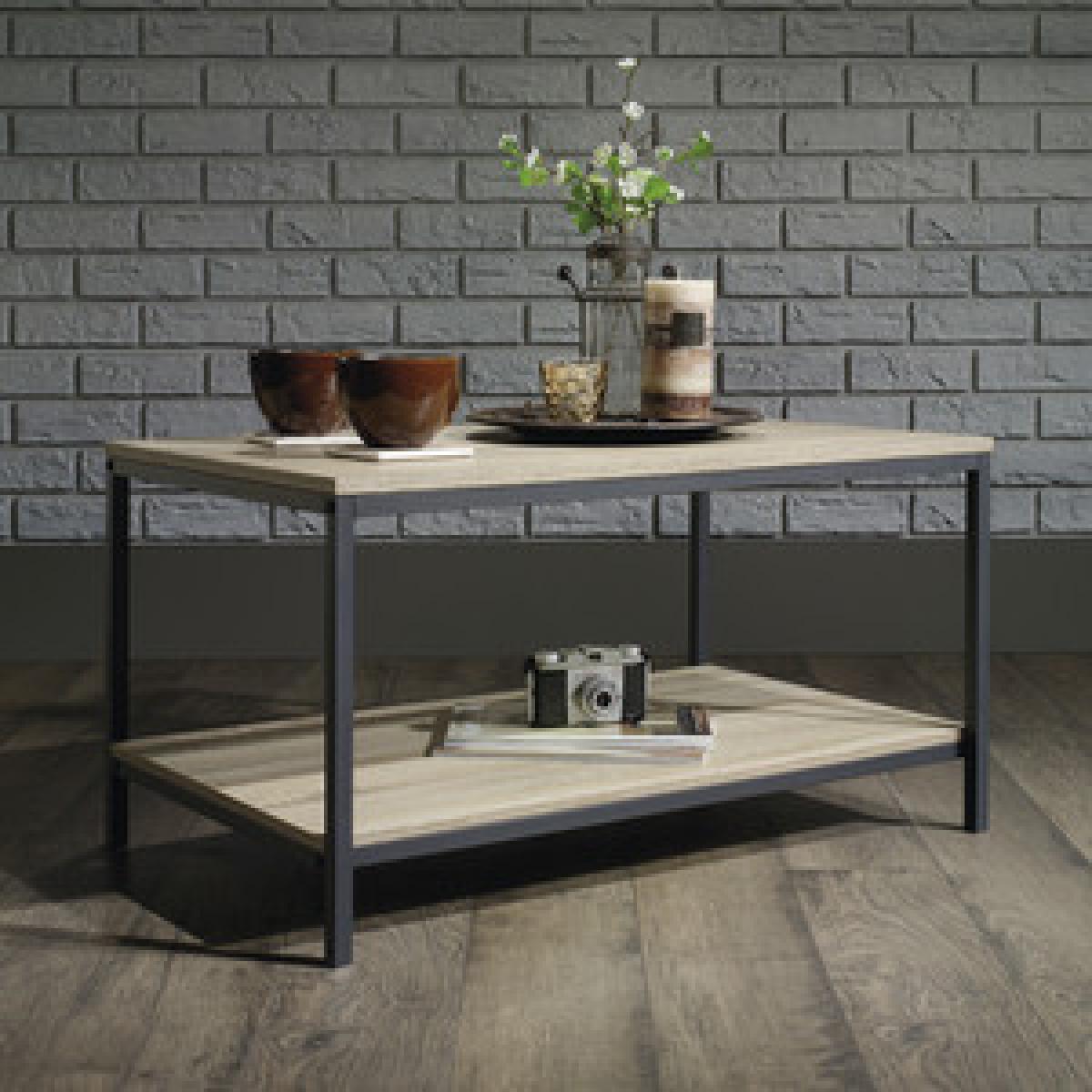 Industrial Style Coffee Table - Smoked Oak – image 12