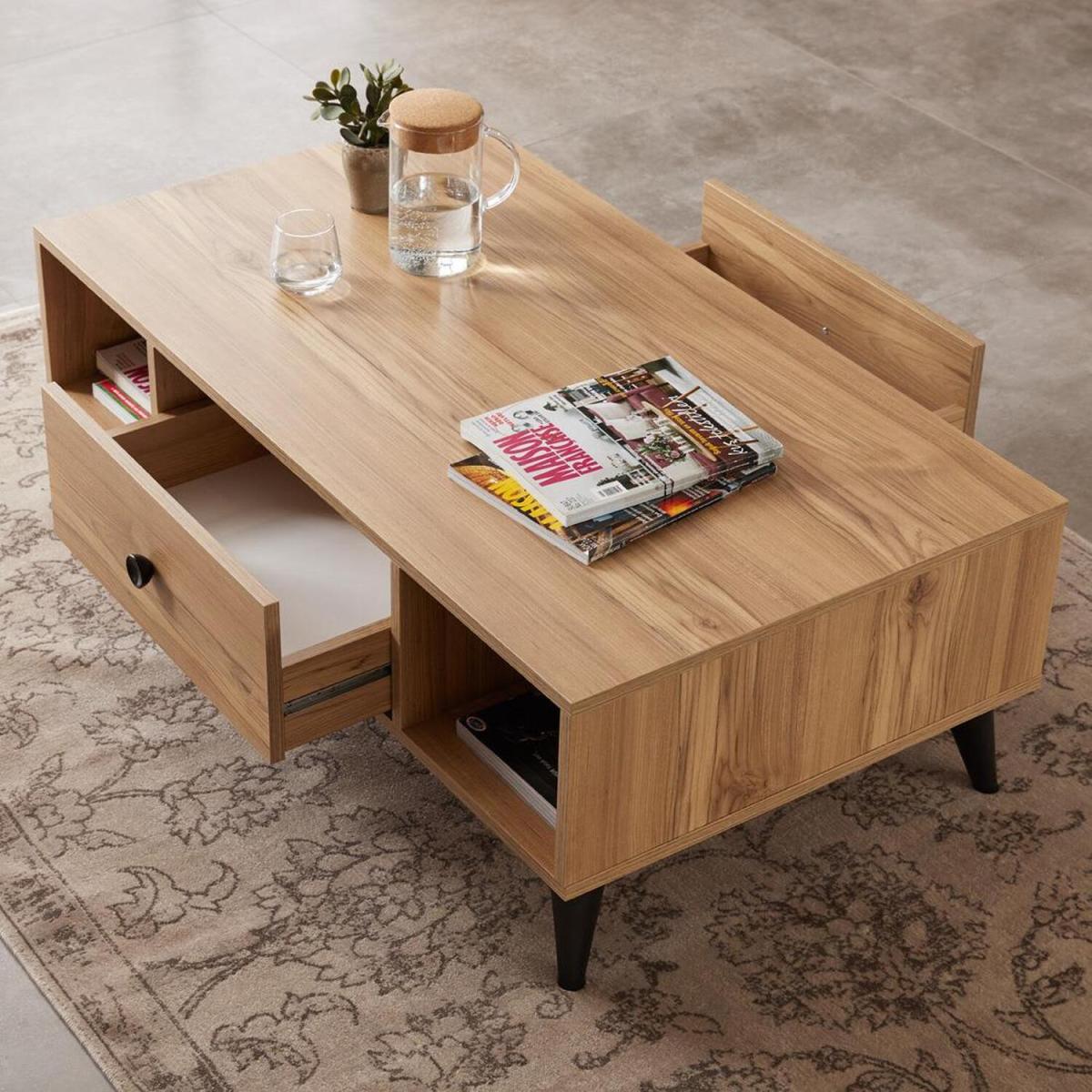 Eti Oak Two Drawer Coffee Table - Oak – image 2