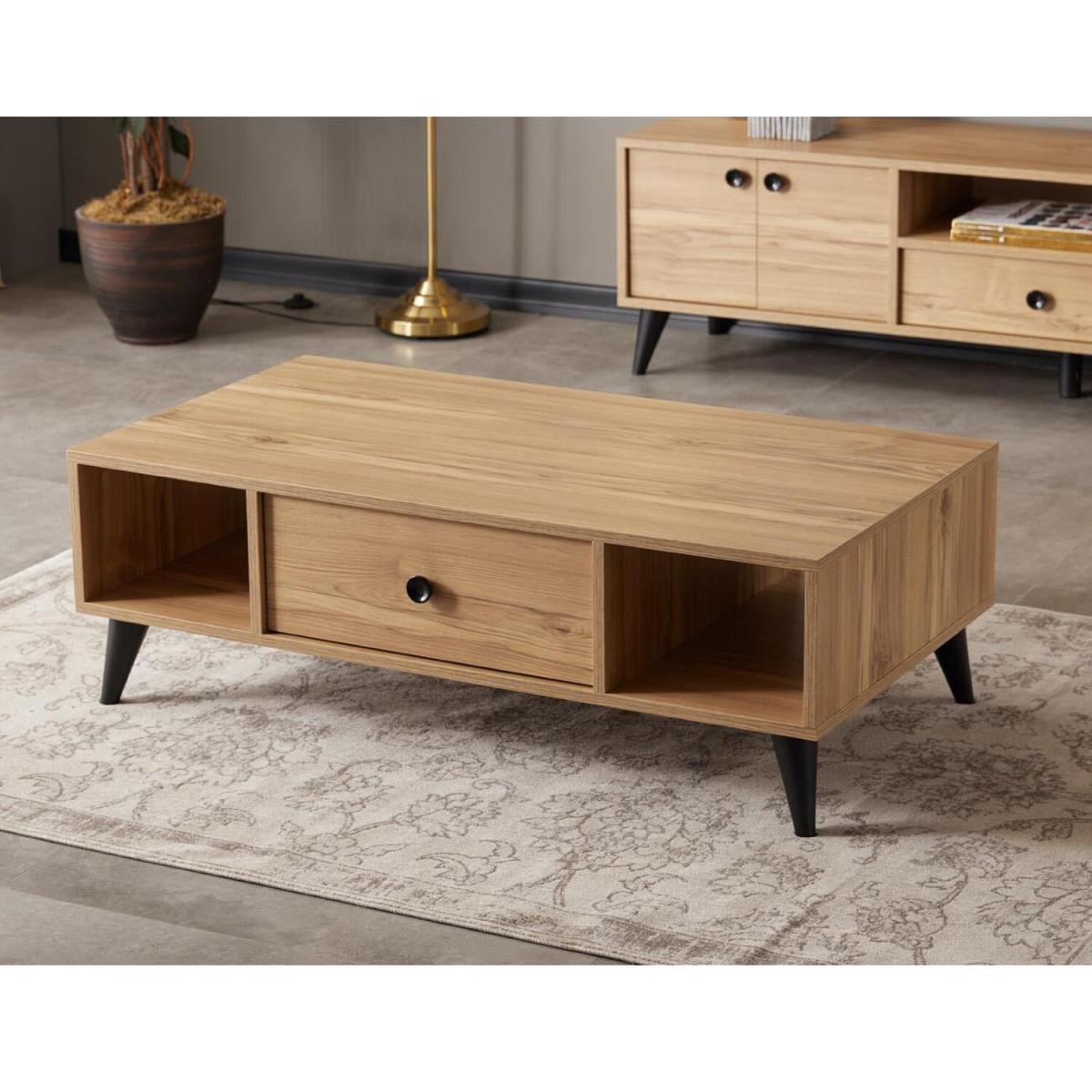 Eti Oak Two Drawer Coffee Table - Oak – image 3