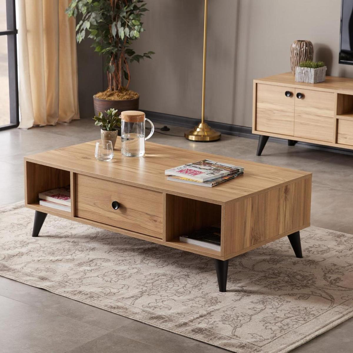 Eti Oak Two Drawer Coffee Table - Oak – image 1