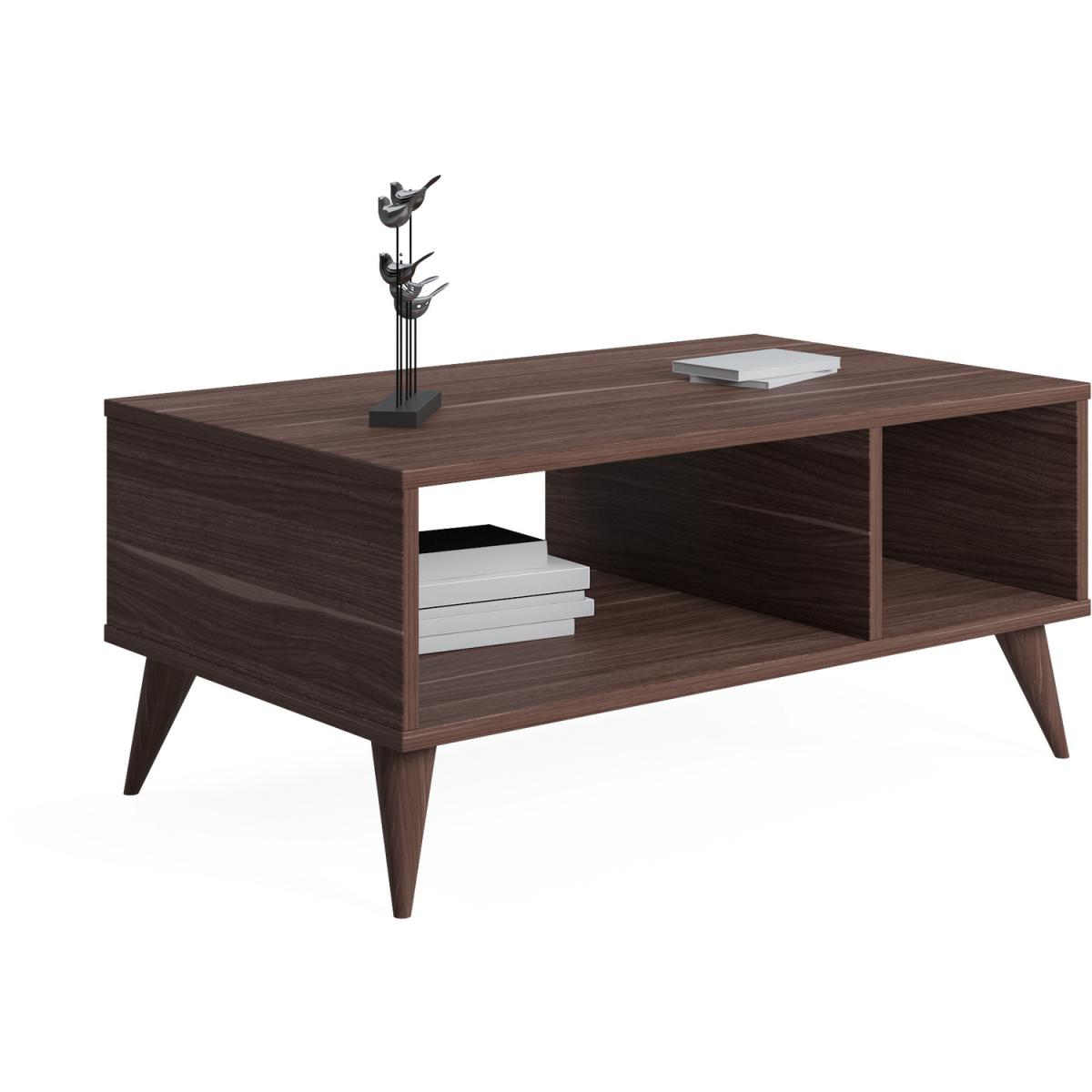 Vega Coffee Table 89cm W with Storage by Ruumstore - Victoria Walnut – image 3