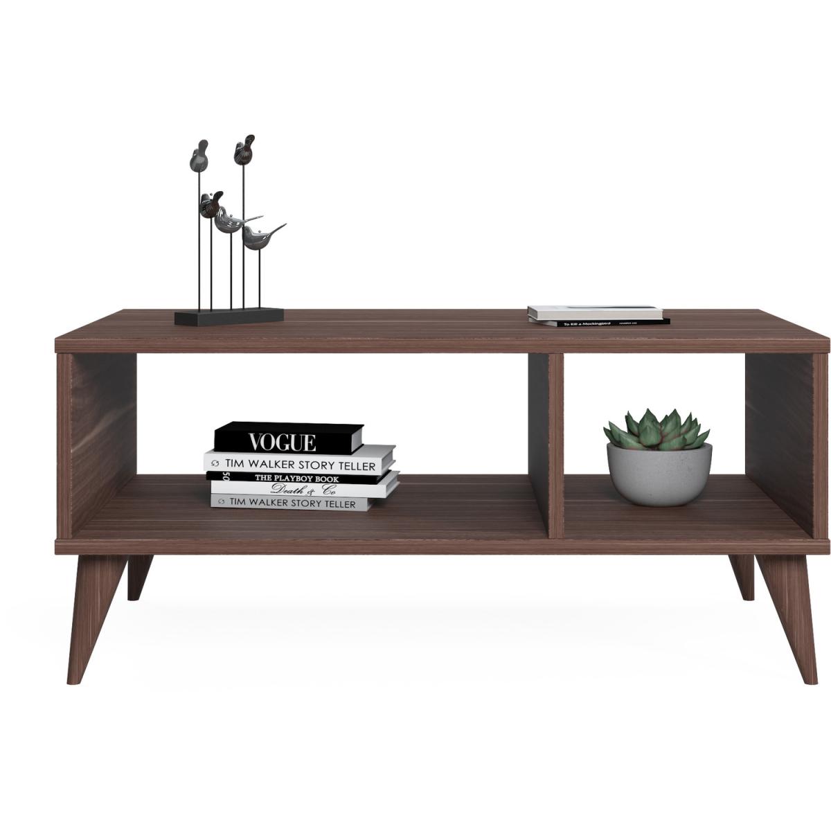 Vega Coffee Table 89cm W with Storage by Ruumstore - Victoria Walnut – image 4