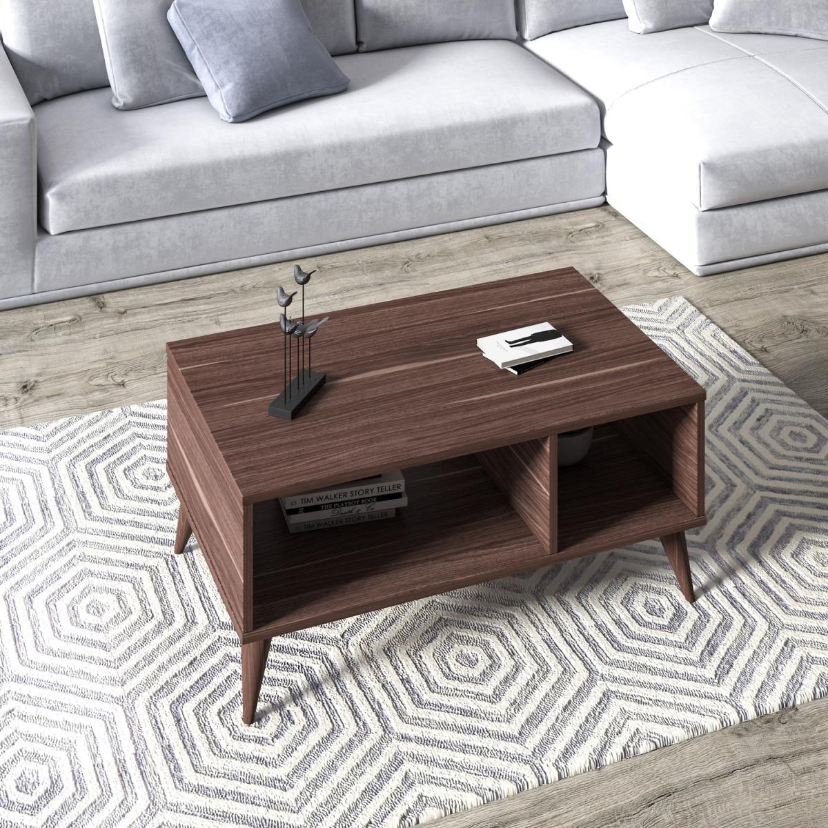 Vega Coffee Table 89cm W with Storage by Ruumstore - Victoria Walnut – image 1