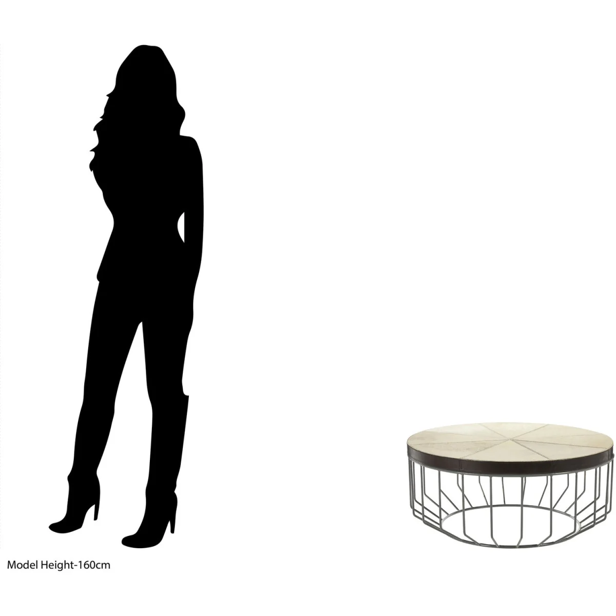 Kensington Townhouse Leather Coffee Table - Silver – image 2