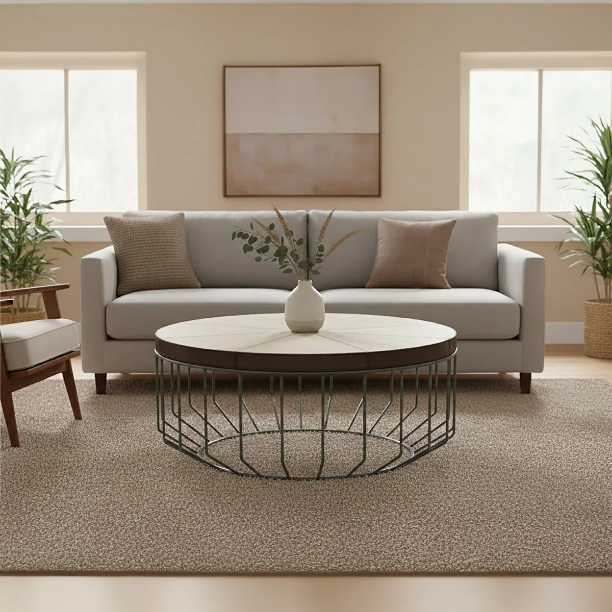 Kensington Townhouse Leather Coffee Table - Silver – image 1