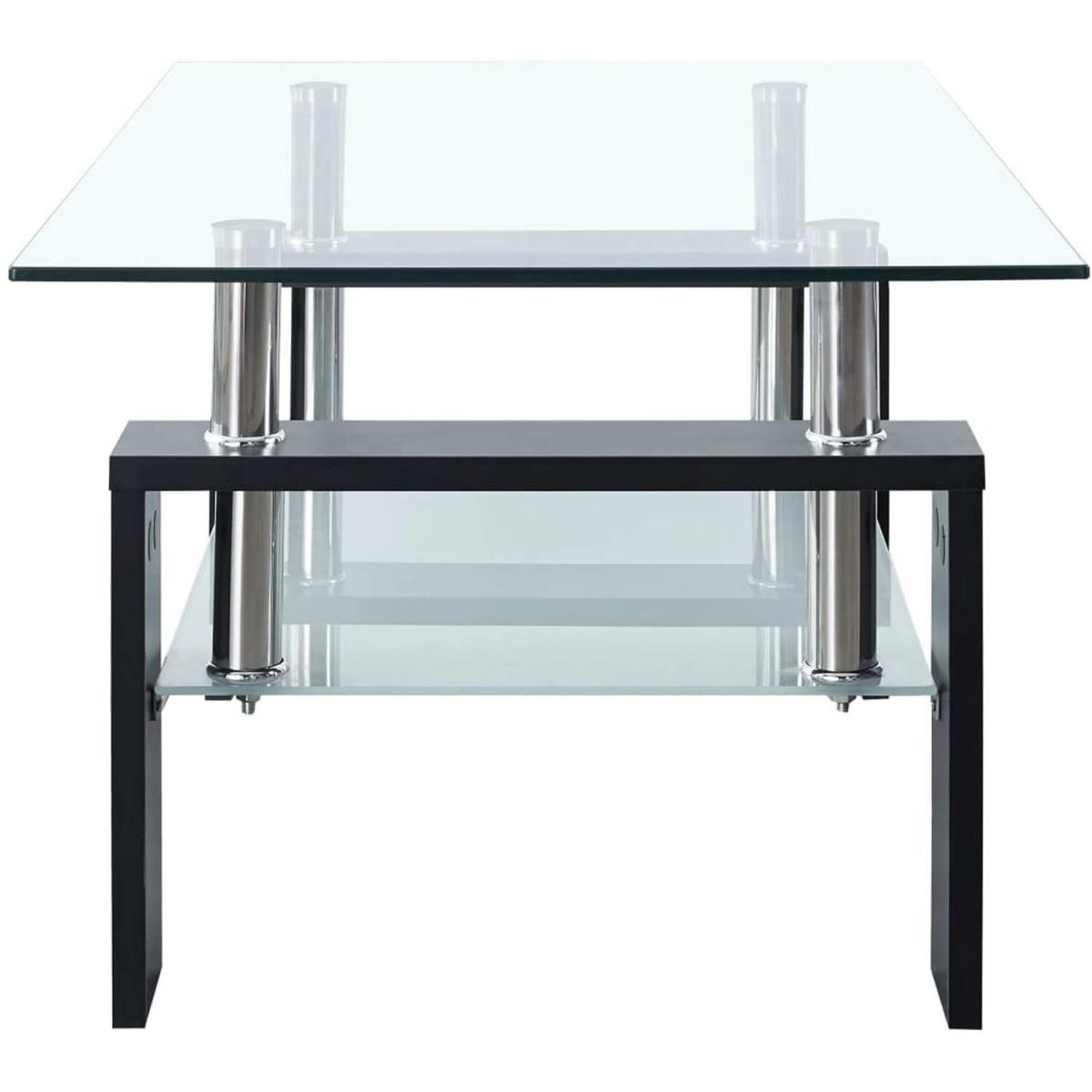 Coffee Table With Glass Top - White and transparent – image 3