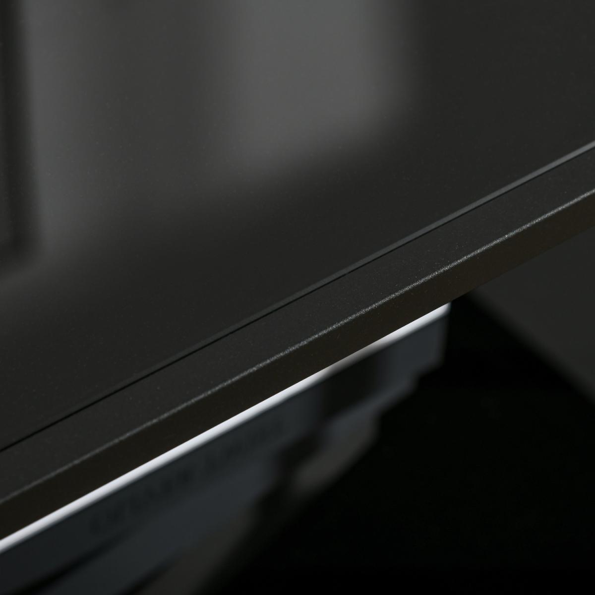 Coffee Table with Tempered Glass Top, 2-Tier Storage - Black – image 7