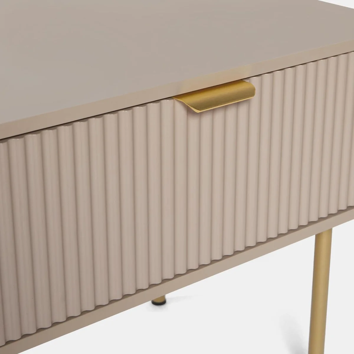 OHS Ribbed Coffee Table With Drawer - Natural – image 6