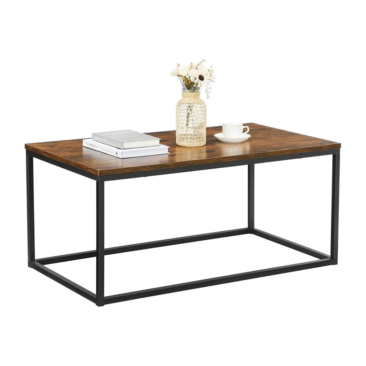 Industrial Rustic Coffee Table Living Room Furniture - Rustic Brown