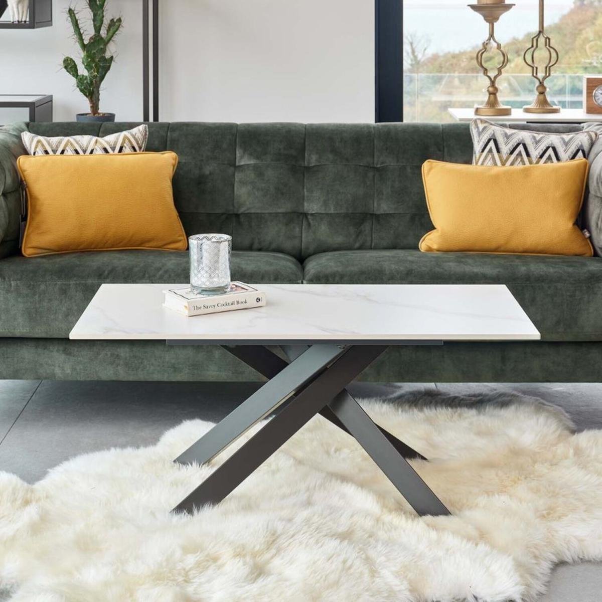 Apollo Sintered Stone Coffee Table - White