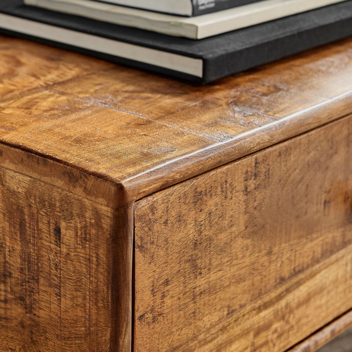 Teo Solid Honey Wood Coffee Table - Honey – image 3