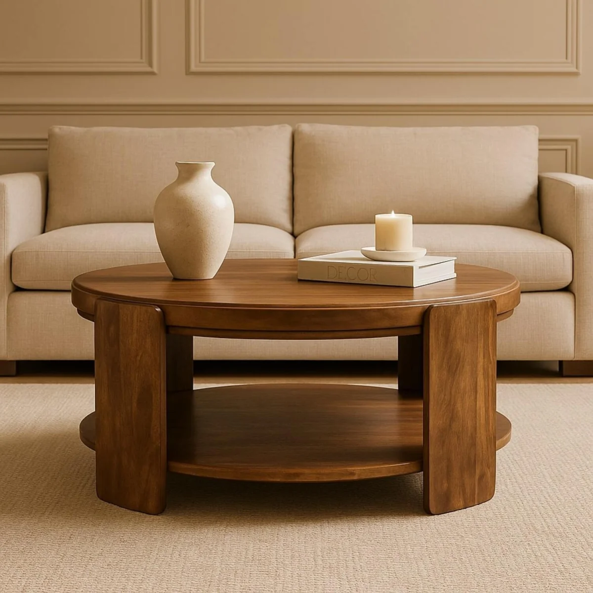 Savoy Leather Coffee Table - Brown – image 2