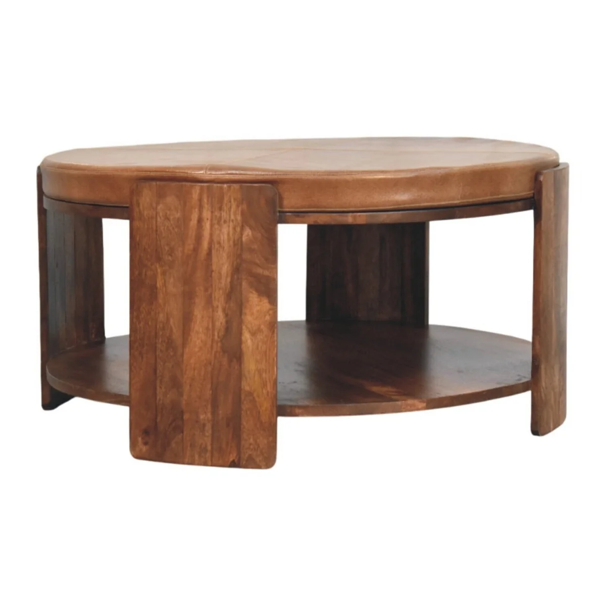 Savoy Leather Coffee Table - Brown – image 3