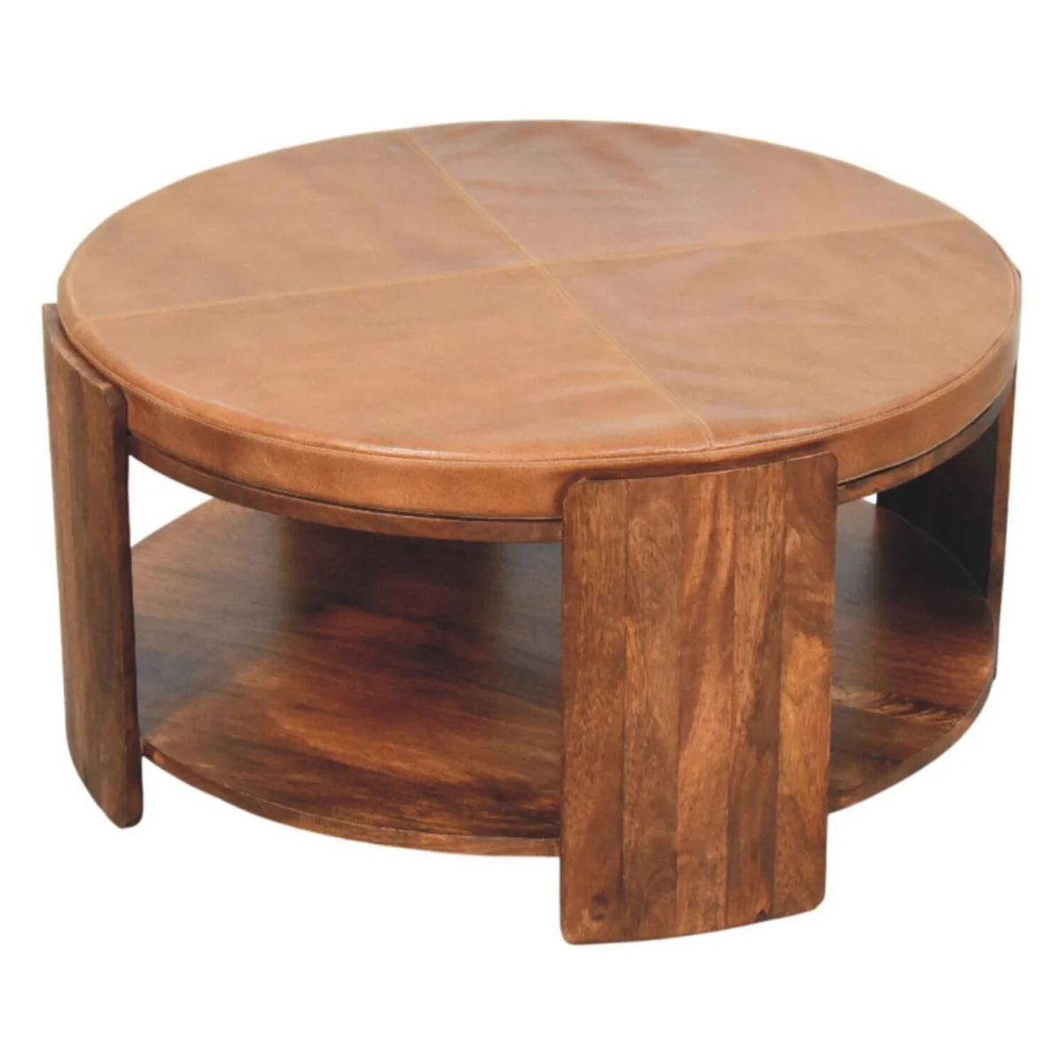 Savoy Leather Coffee Table - Brown – image 6