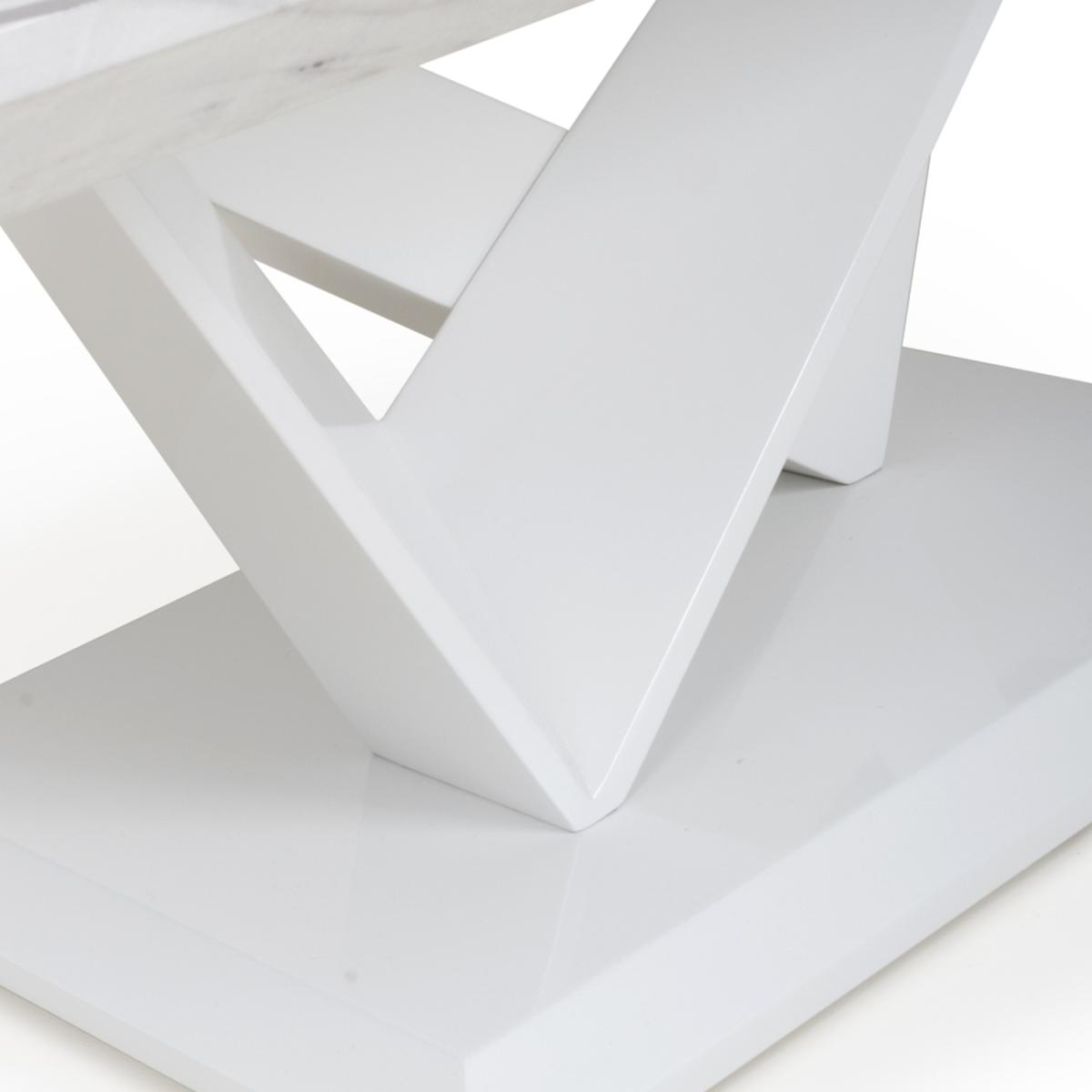 Saturn Marble Effect Grey and White Coffee Table - Grey and White – image 8