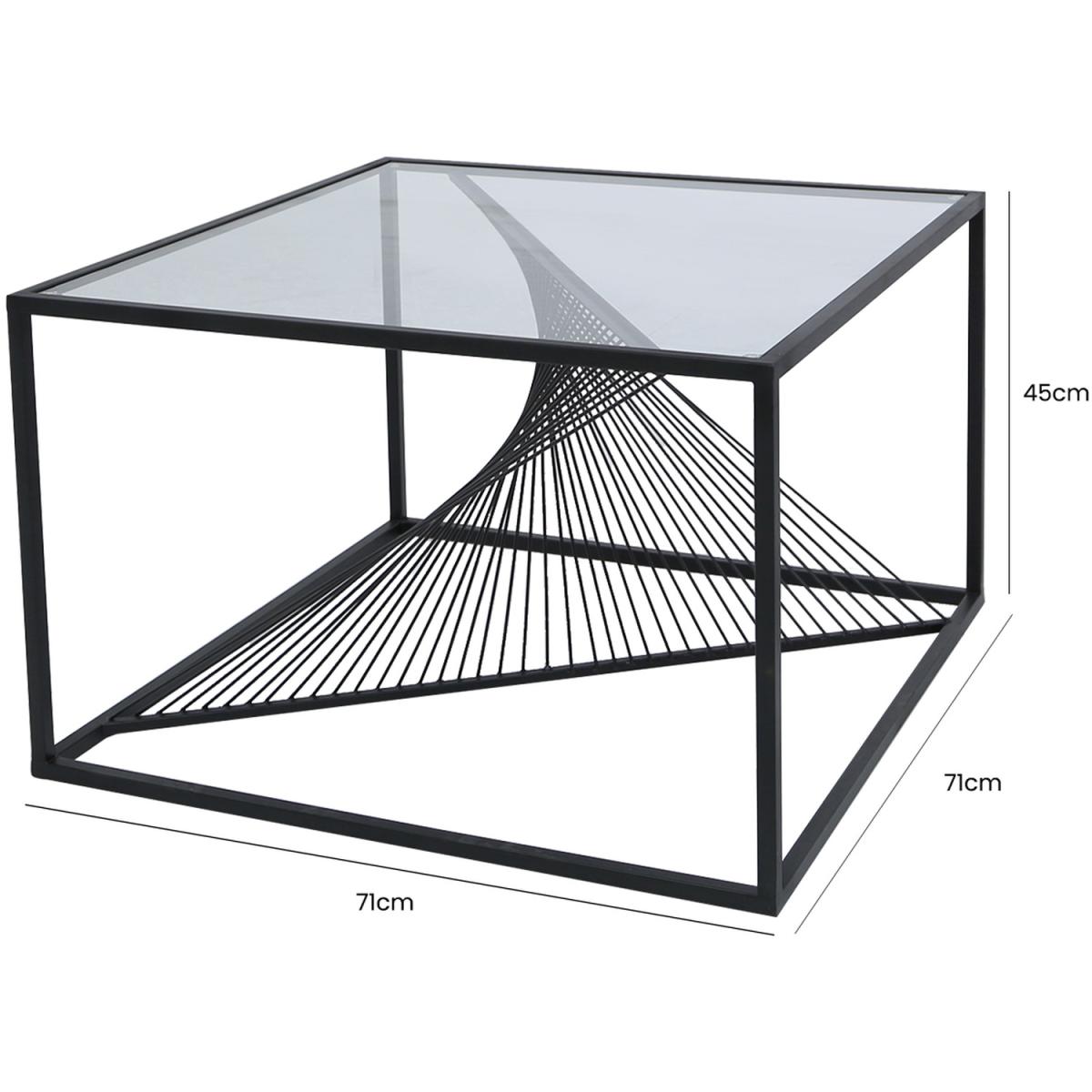 Metal Coffee Table for living room Furniture, centre table - Black – image 2