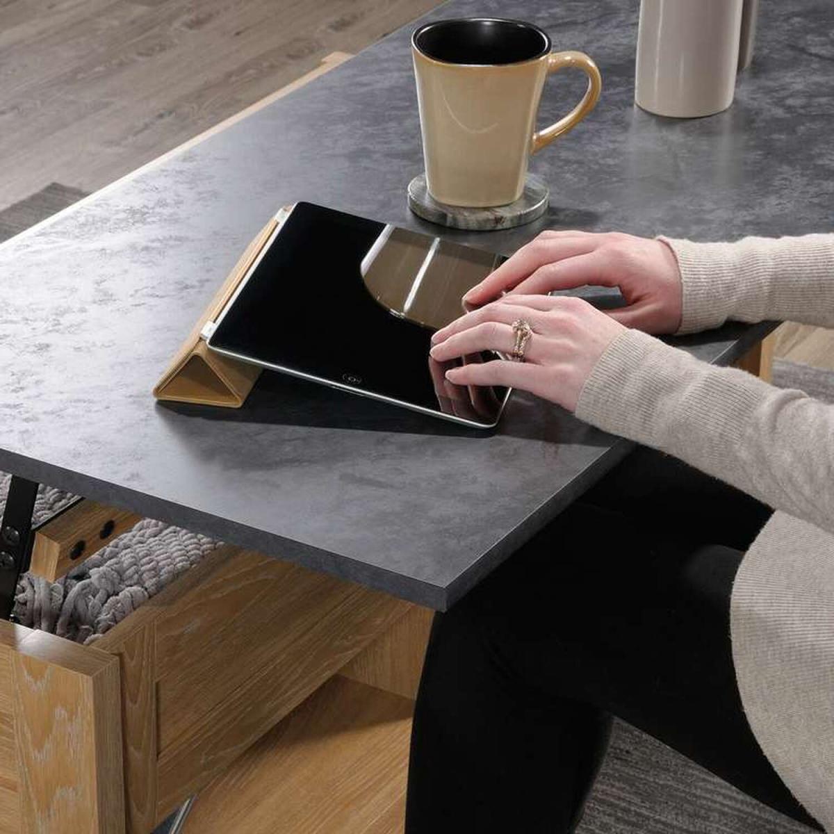 Home Study Lift Up Work / Coffee Table - Dover Oak – image 3