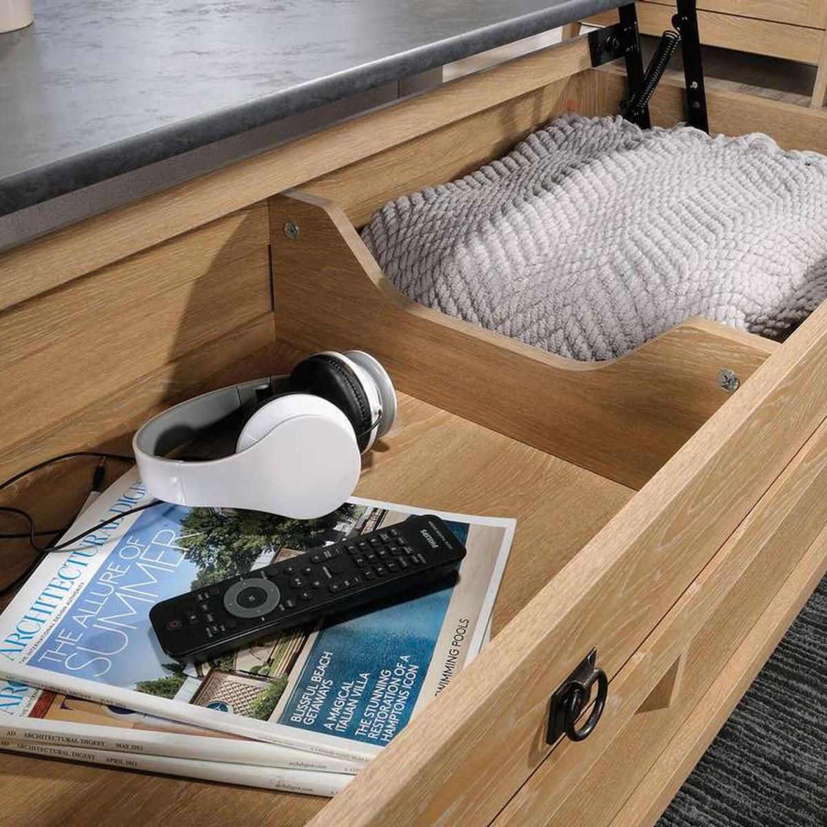 Home Study Lift Up Work / Coffee Table - Dover Oak – image 8