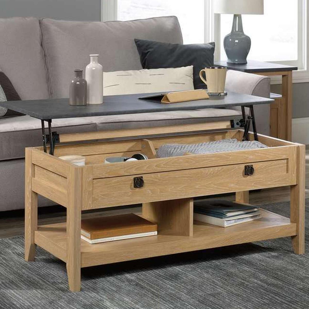 Home Study Lift Up Work / Coffee Table - Dover Oak – image 9