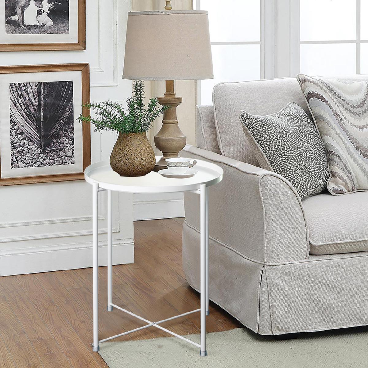 Small Round Coffee Table - White / 3.5kg – image 2