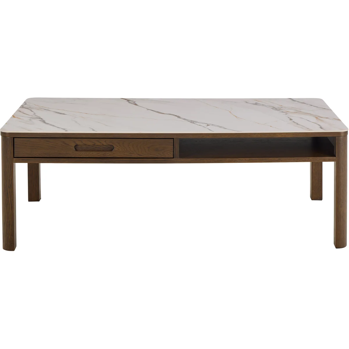 Southampton Rectangular Coffee Table 1 Drawer 1 Shelf  in Cream Ceramic - Cream Ceramic – image 3
