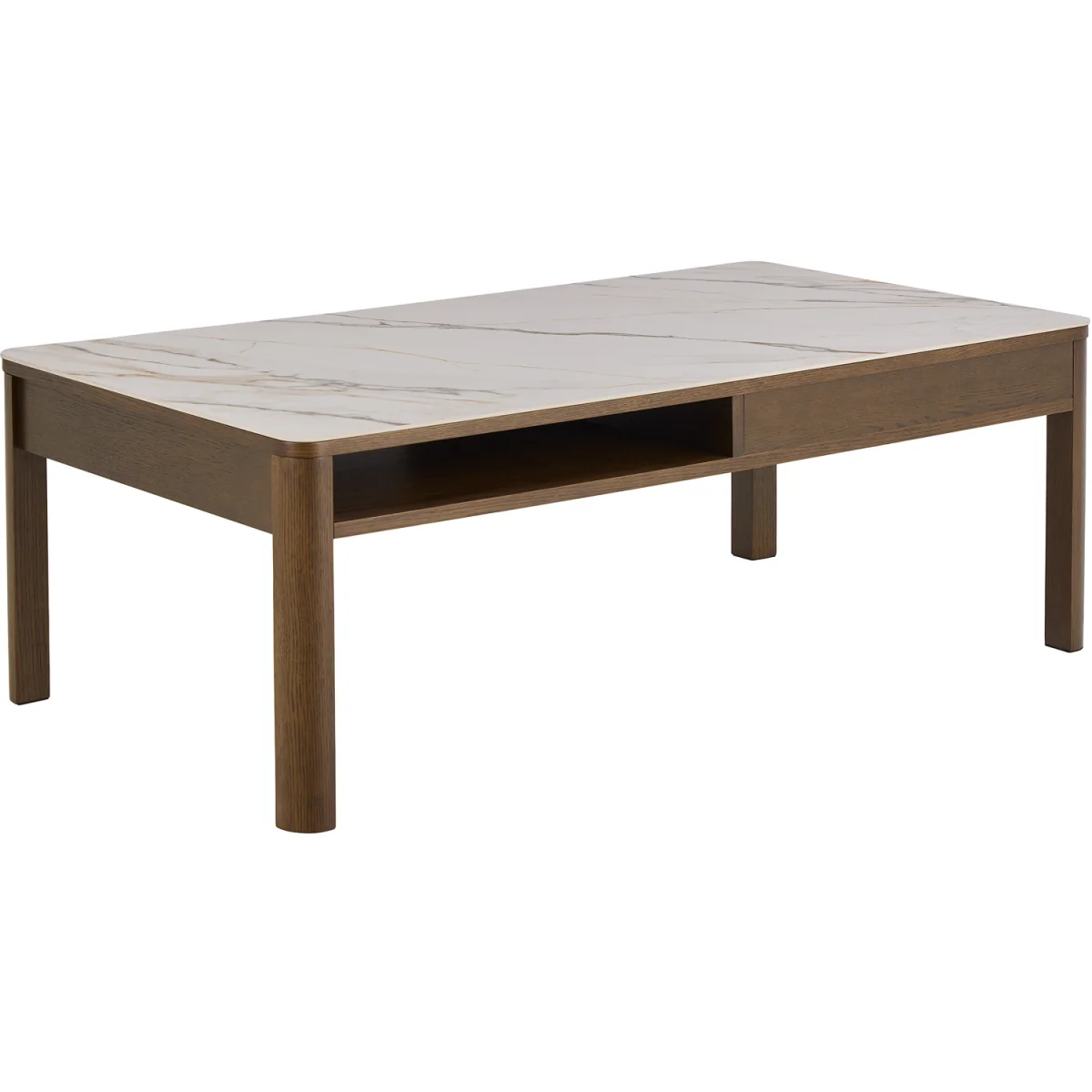 Southampton Rectangular Coffee Table 1 Drawer 1 Shelf  in Cream Ceramic - Cream Ceramic – image 4