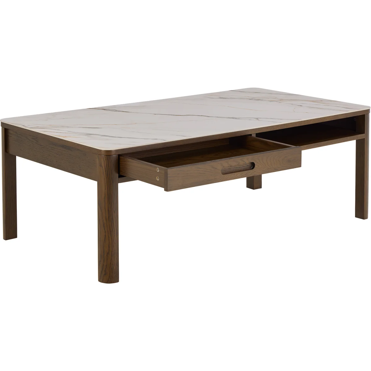 Southampton Rectangular Coffee Table 1 Drawer 1 Shelf  in Cream Ceramic - Cream Ceramic – image 5