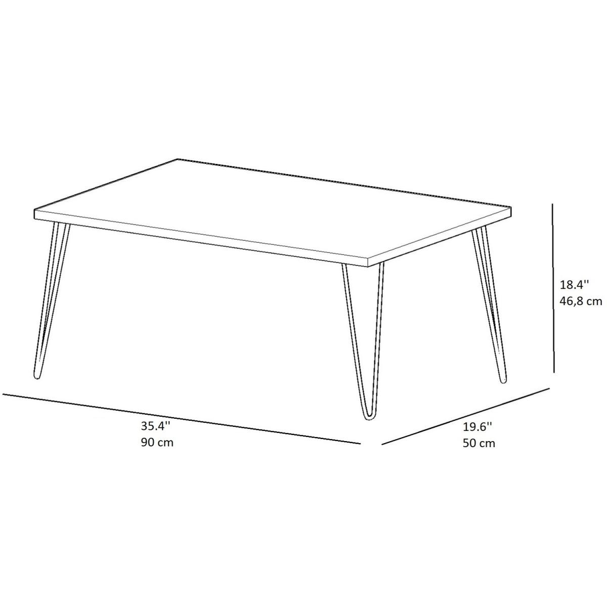 Otello Coffee Table with Metal Legs - Walnut – image 5