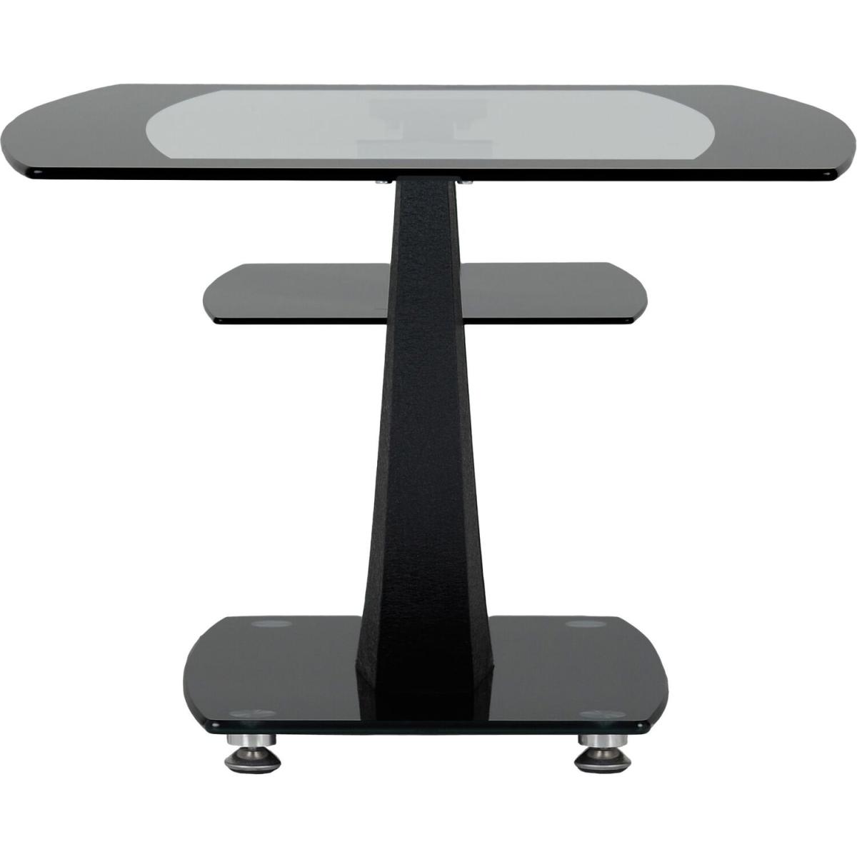 Hanley Coffee Table - Clear glass with black – image 3