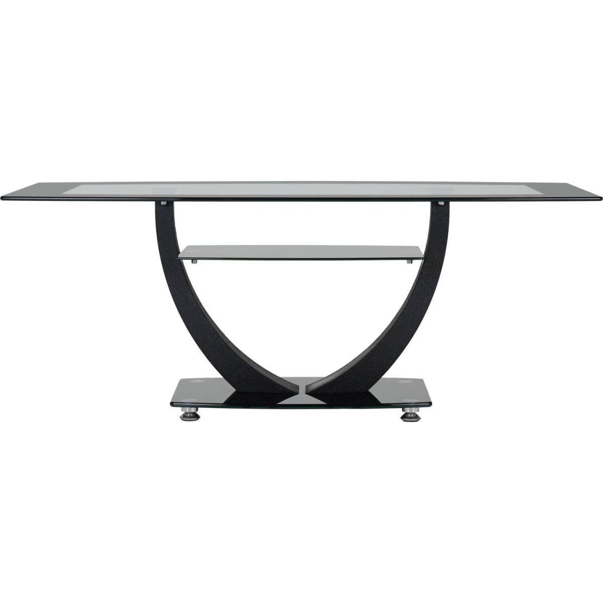Hanley Coffee Table - Clear glass with black – image 5